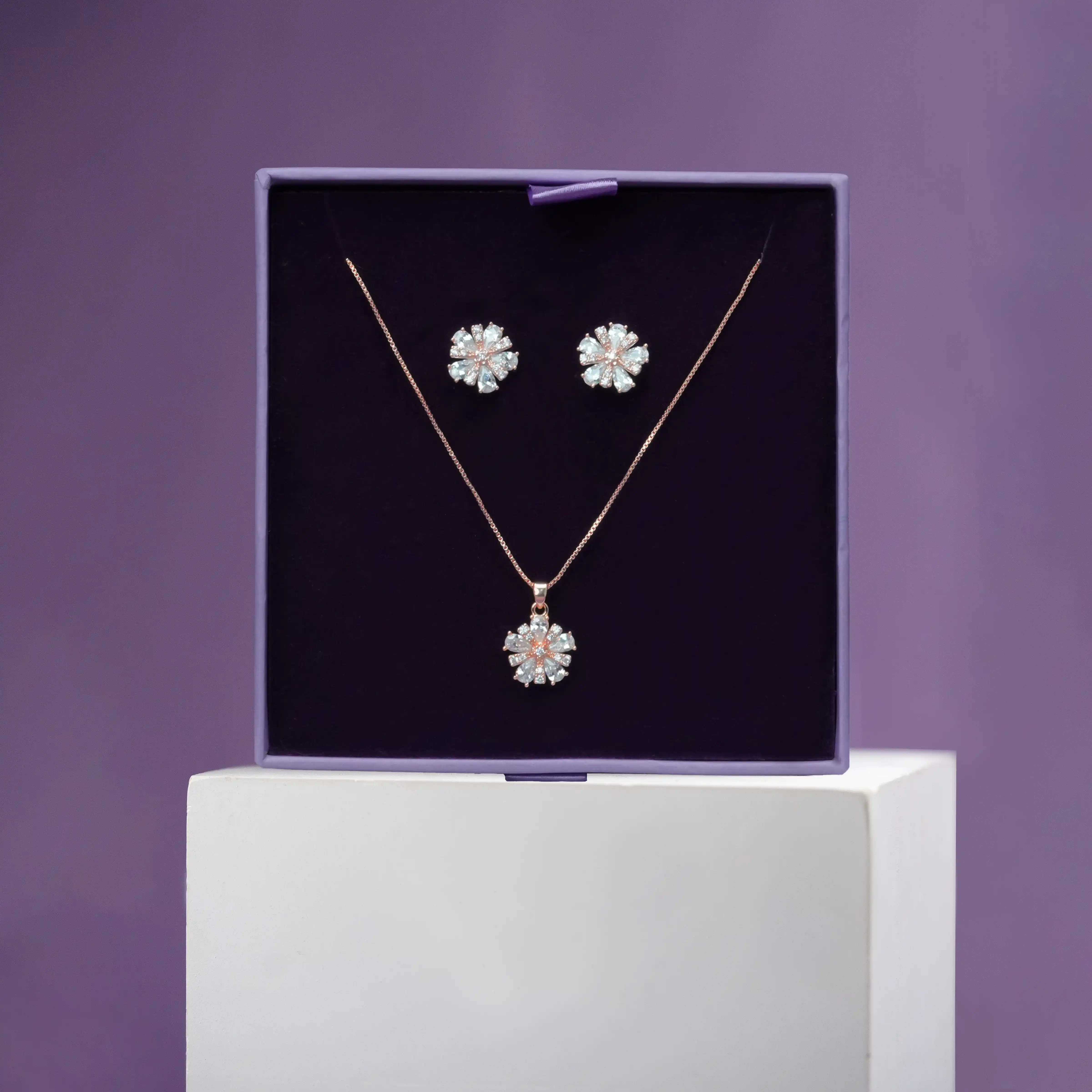 Blooming Grace Flower Diamond Necklace - Image 8