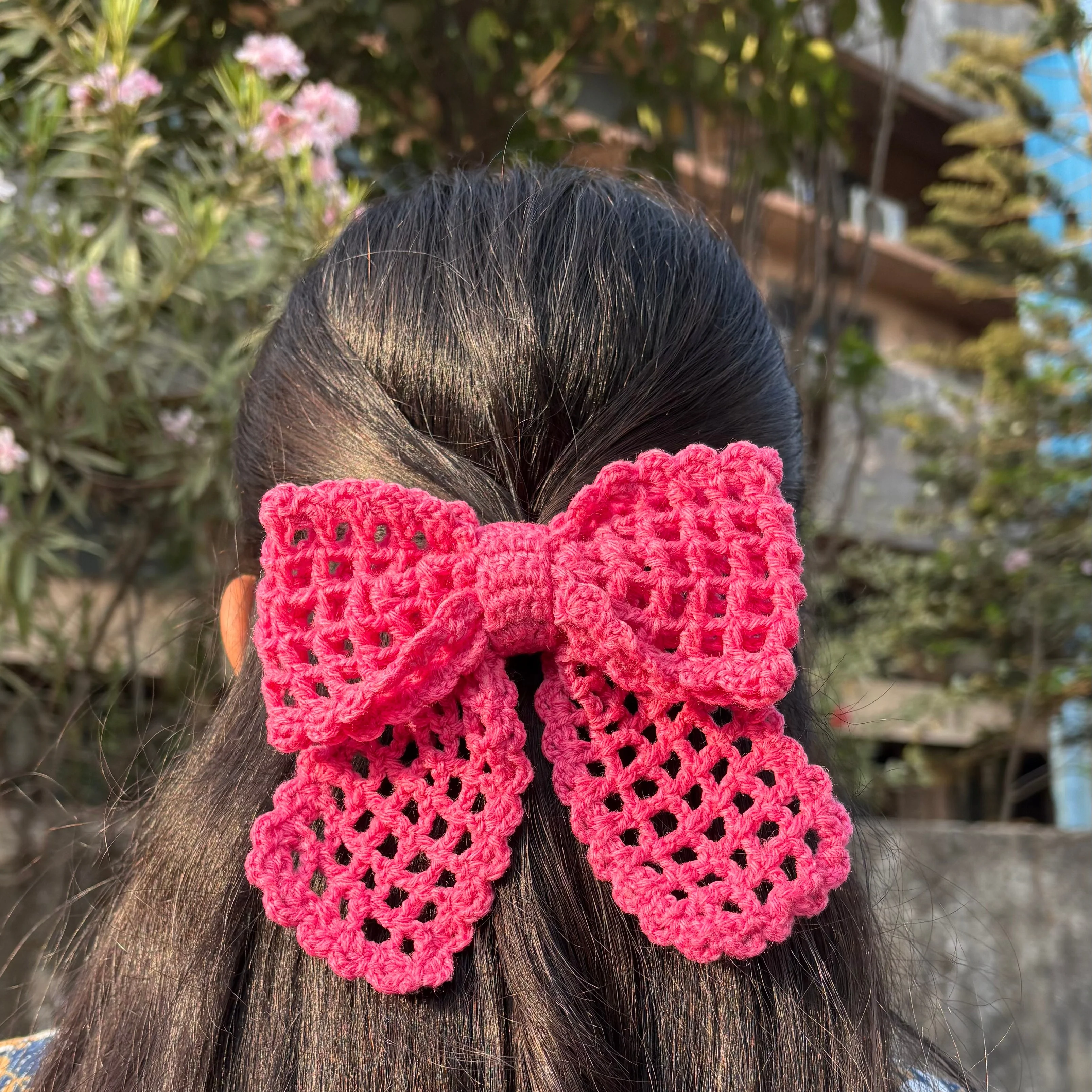 Crochet Bow Clip - Image 3