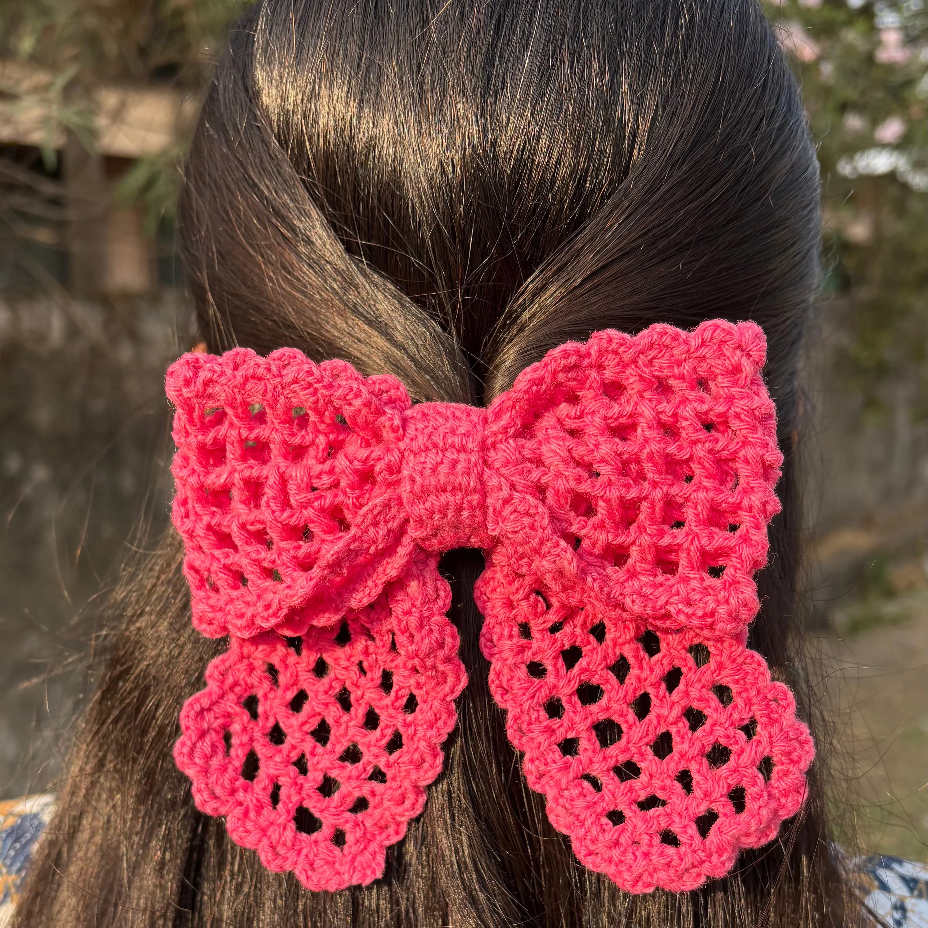 Crochet Bow Clip - Image 5