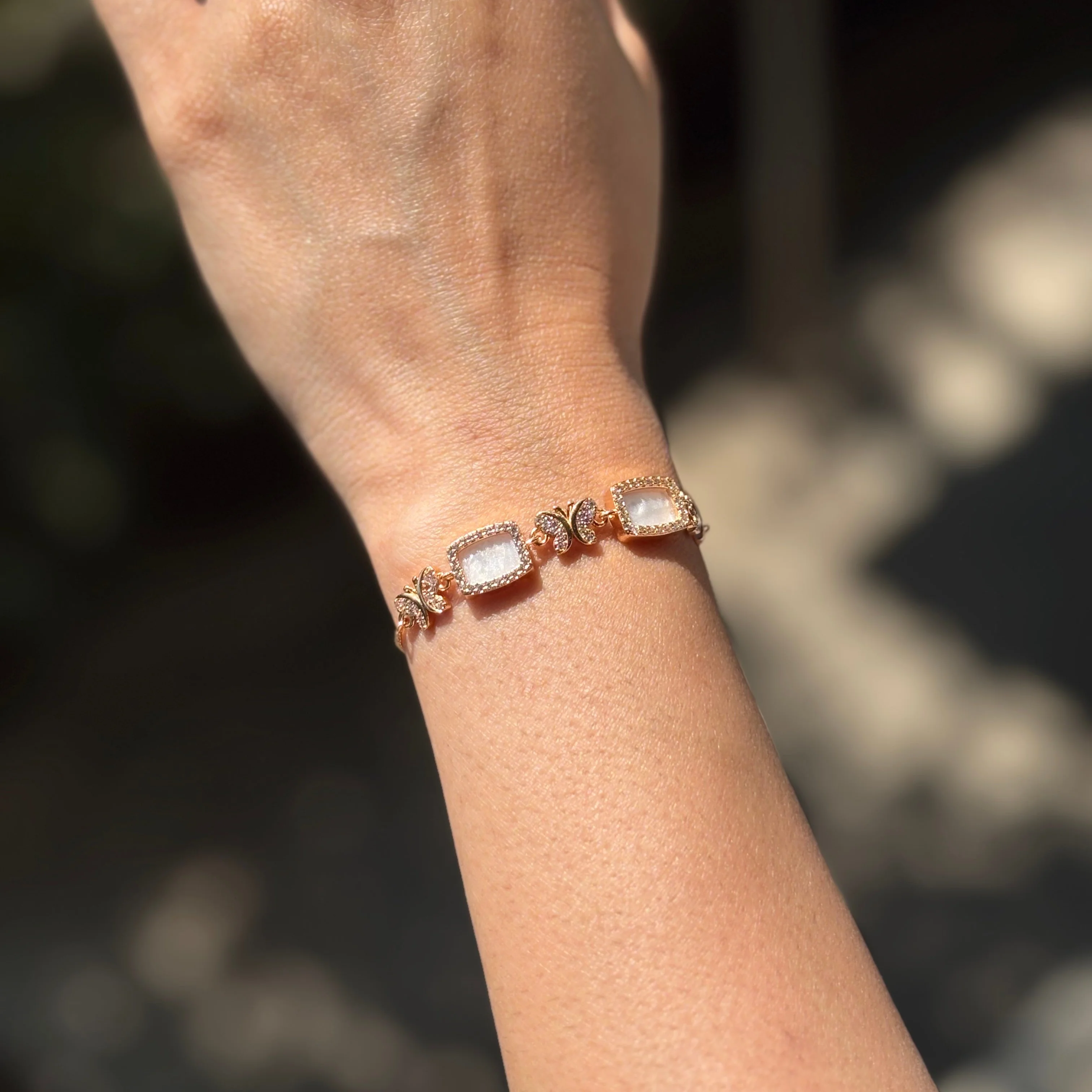 Crystal Butterfly Bracelet - Image 3