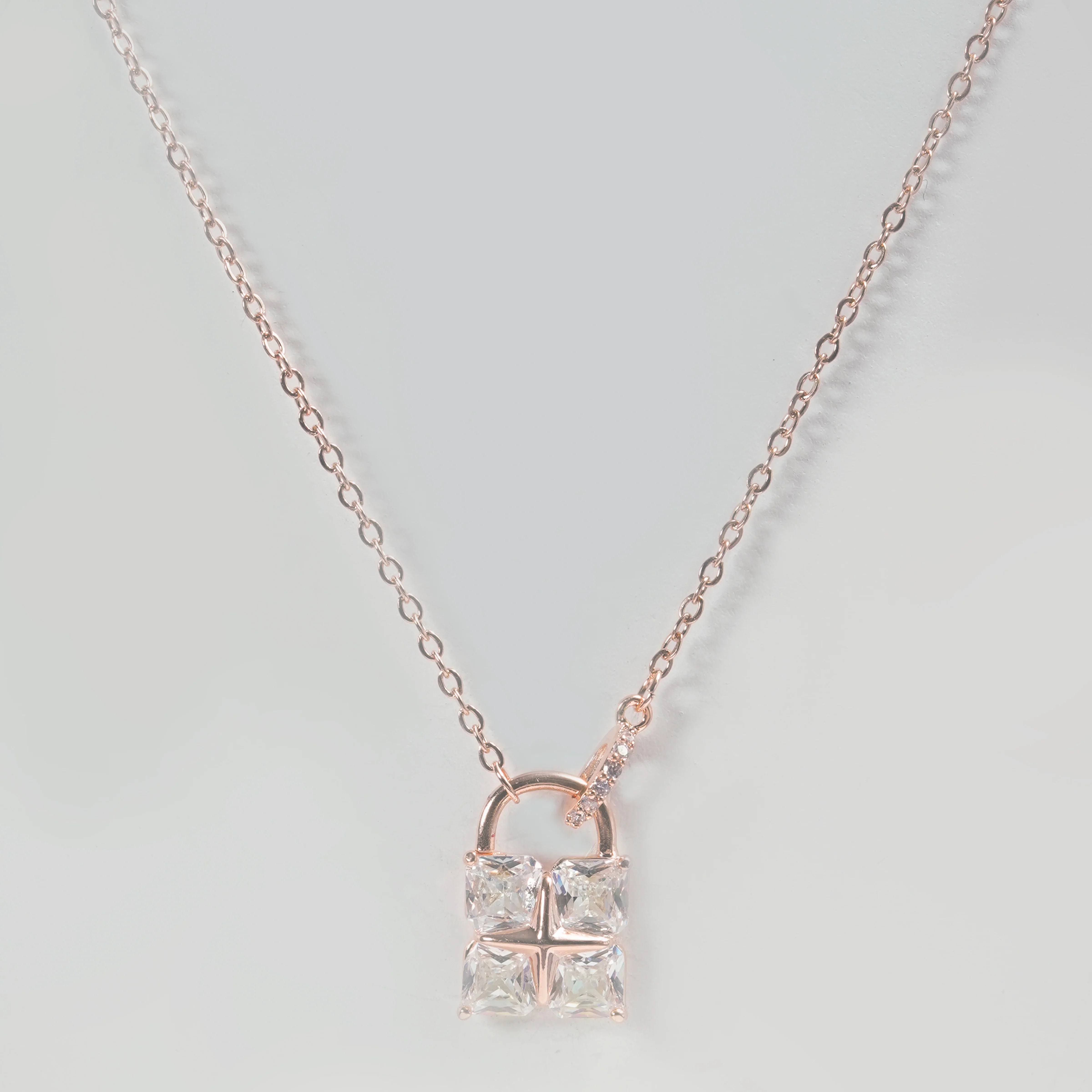 Diamond Lock Necklace - Image 5