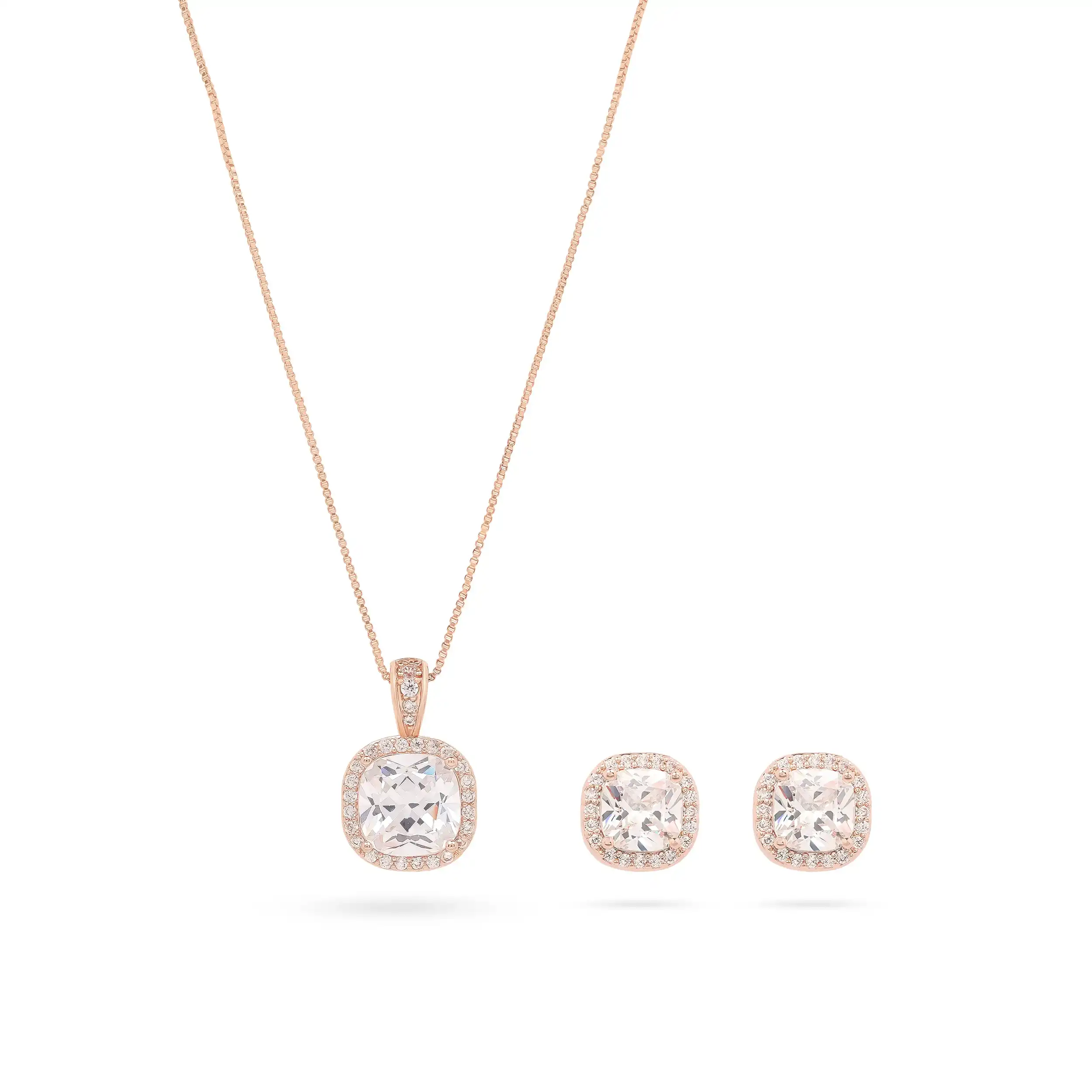 Eternal Sparkle Diamond Stud Necklace - Image 11