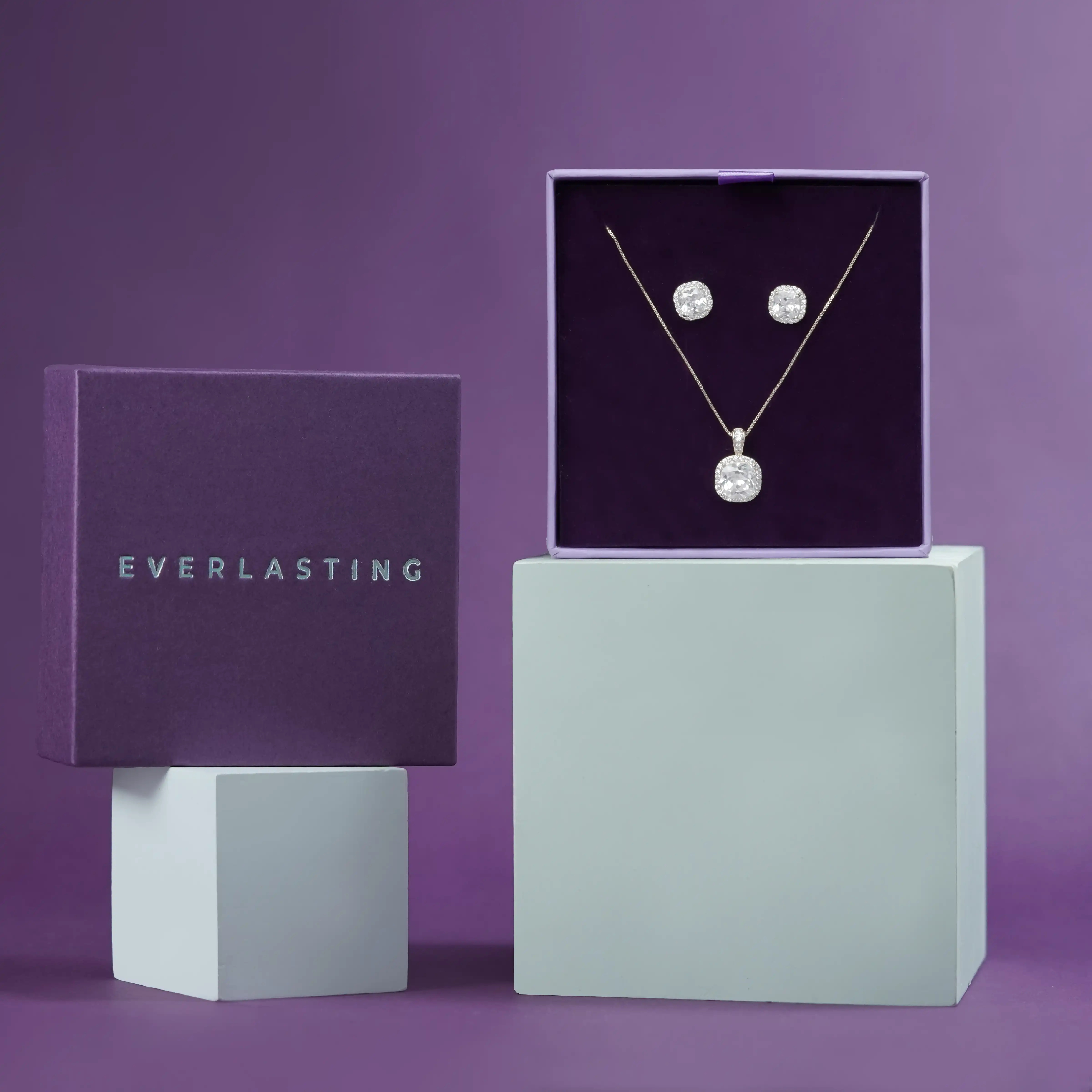 Eternal Sparkle Diamond Stud Necklace - Image 5
