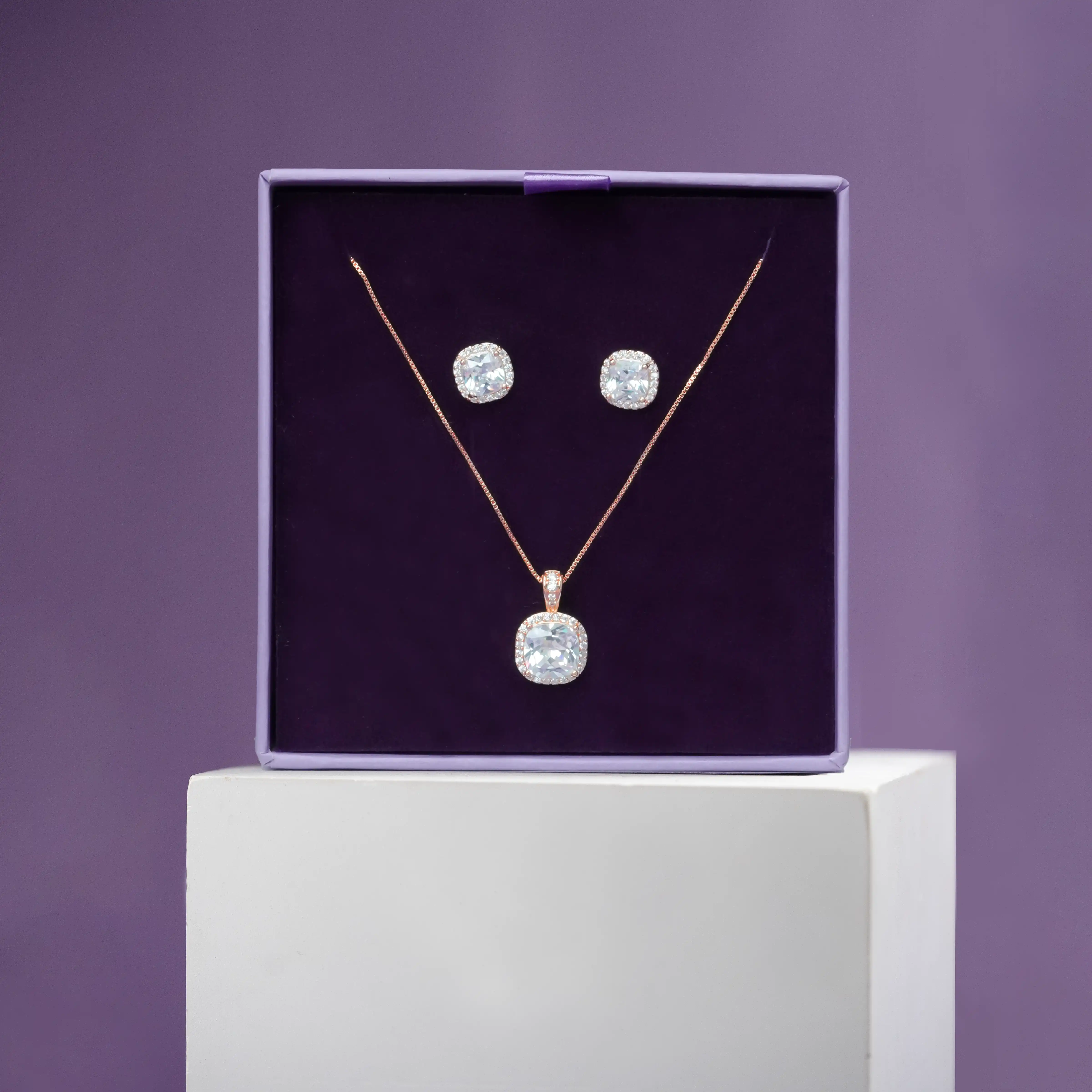 Eternal Sparkle Diamond Stud Necklace - Image 8