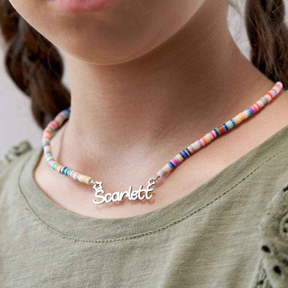 Fimo Beads Name Necklace for Kids - Image 4