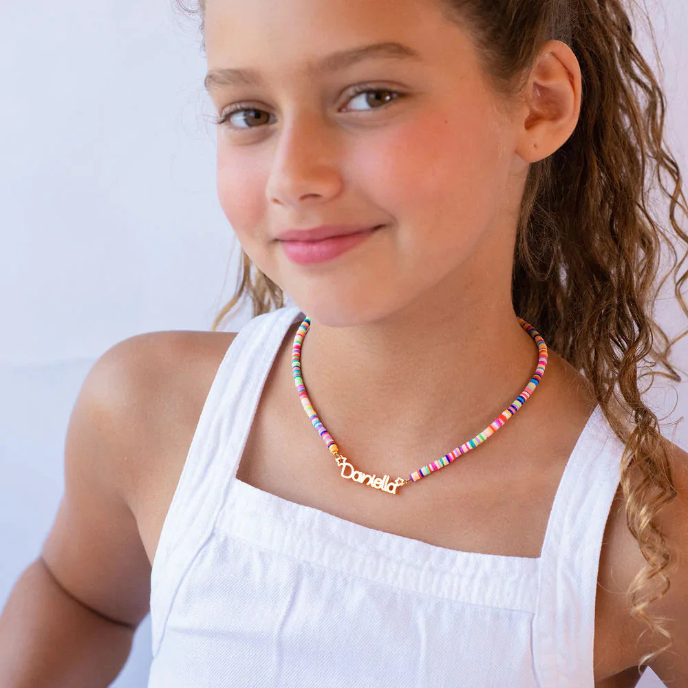 Fimo Beads Name Necklace for Kids - Image 5