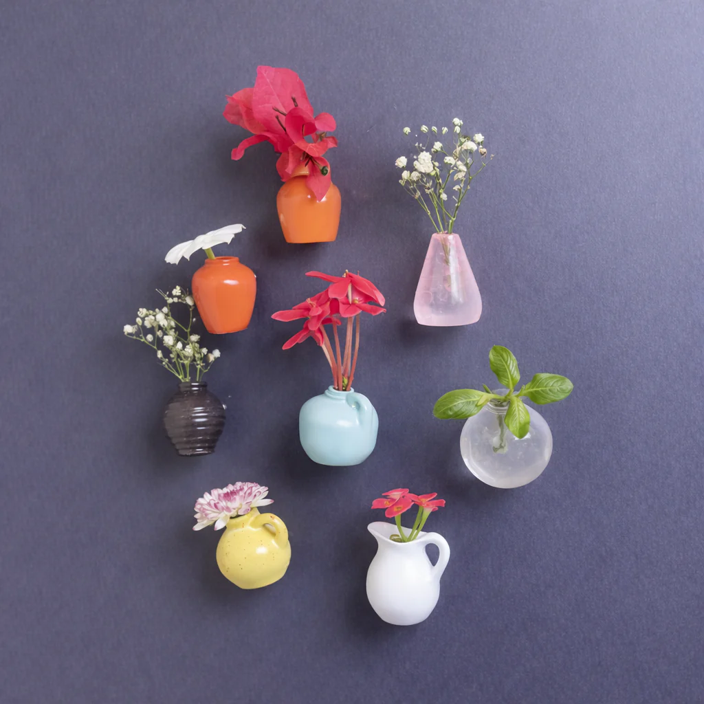 Flower pot fridge magnet (8 Cute Vases) - Image 2