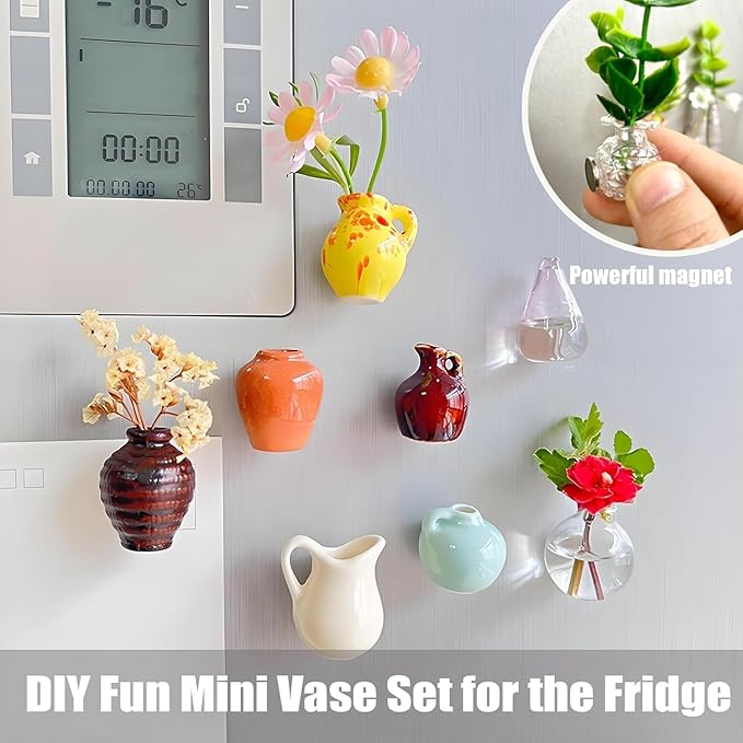 Flower pot fridge magnet (8 Cute Vases) - Image 5
