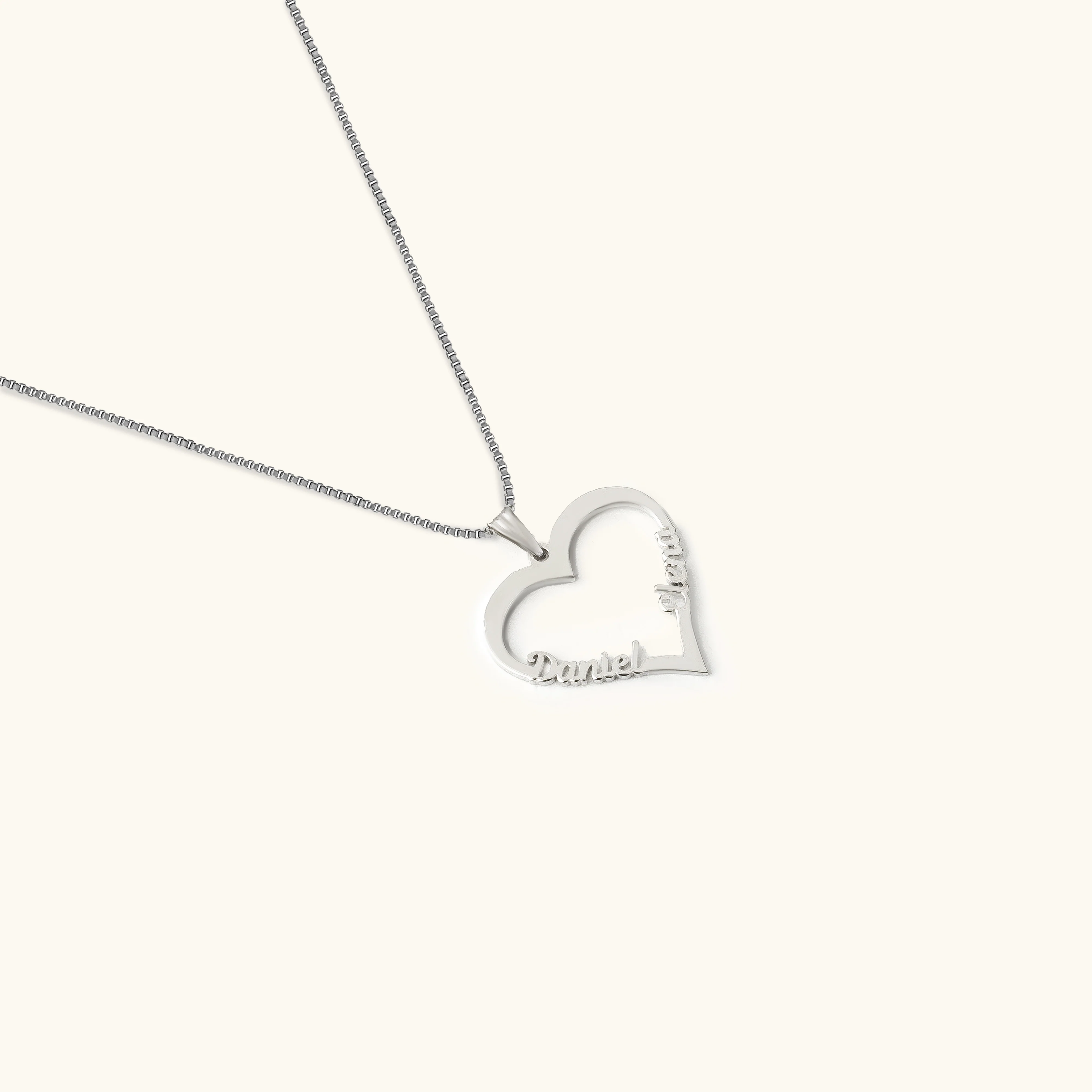 Heart Couple Name Necklace - Image 3