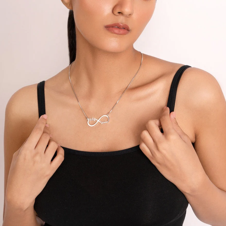 Infinity Couple Name Necklace
