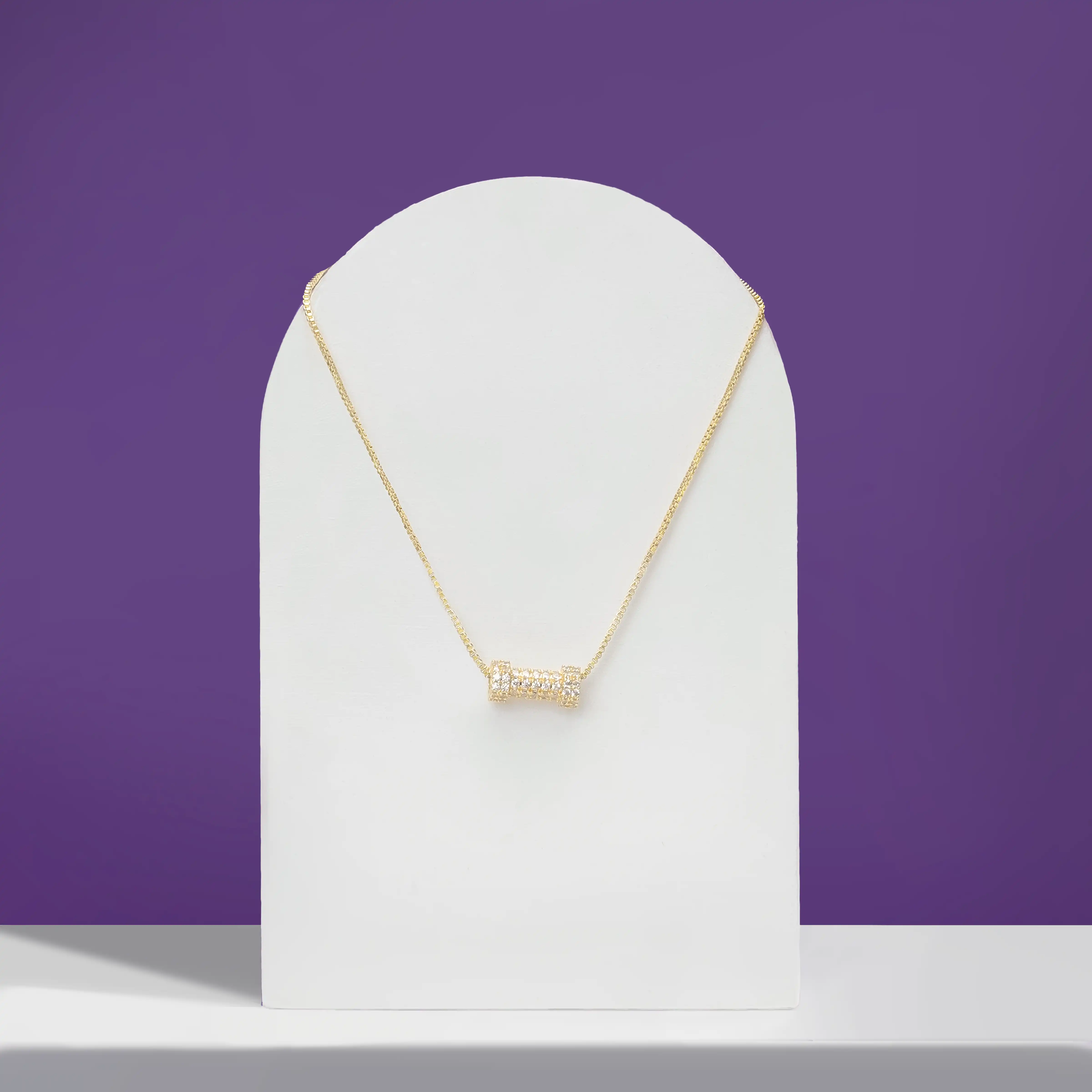 Lustre Tube Necklace - Image 4