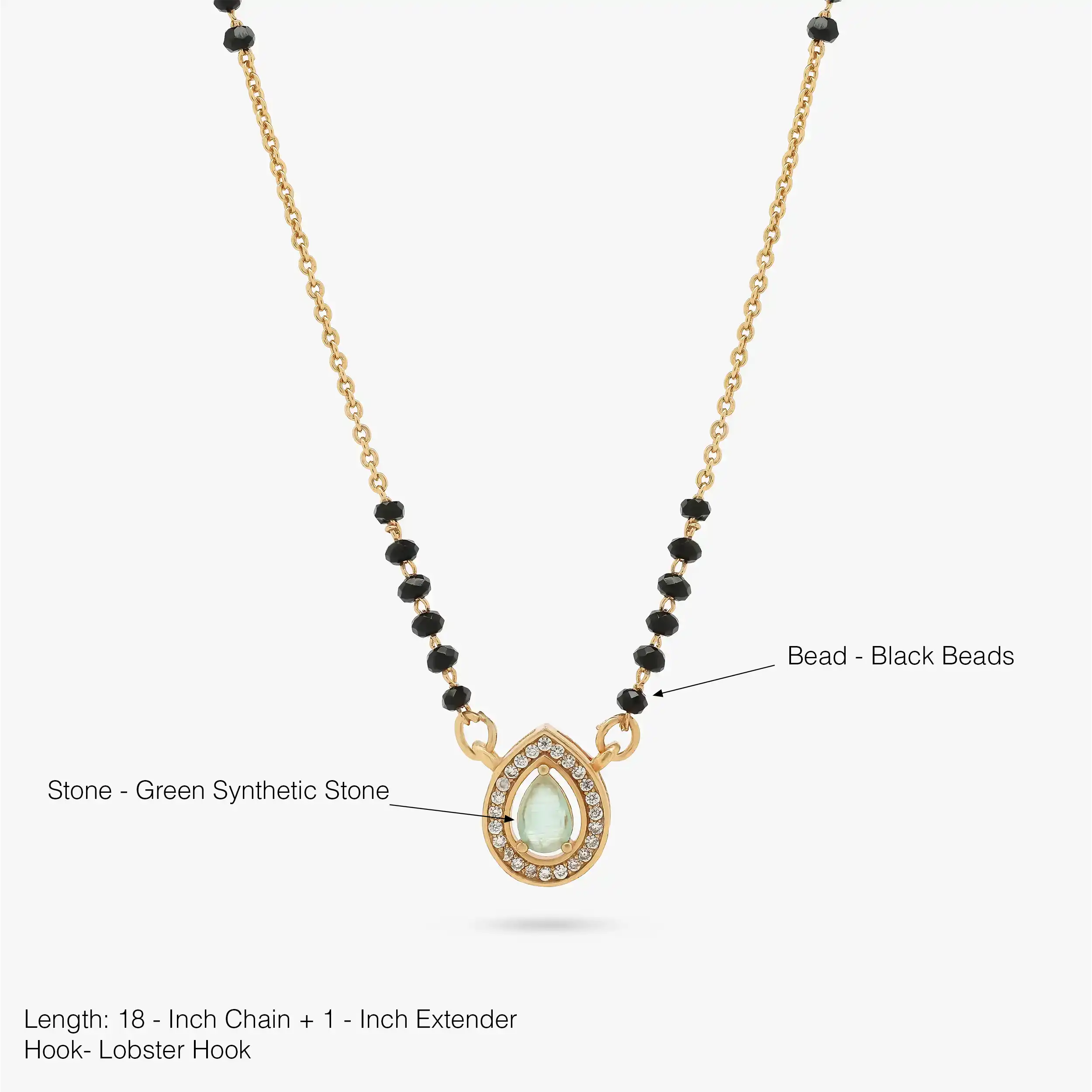 Teardrop Mangalsutra Pendant - Image 2