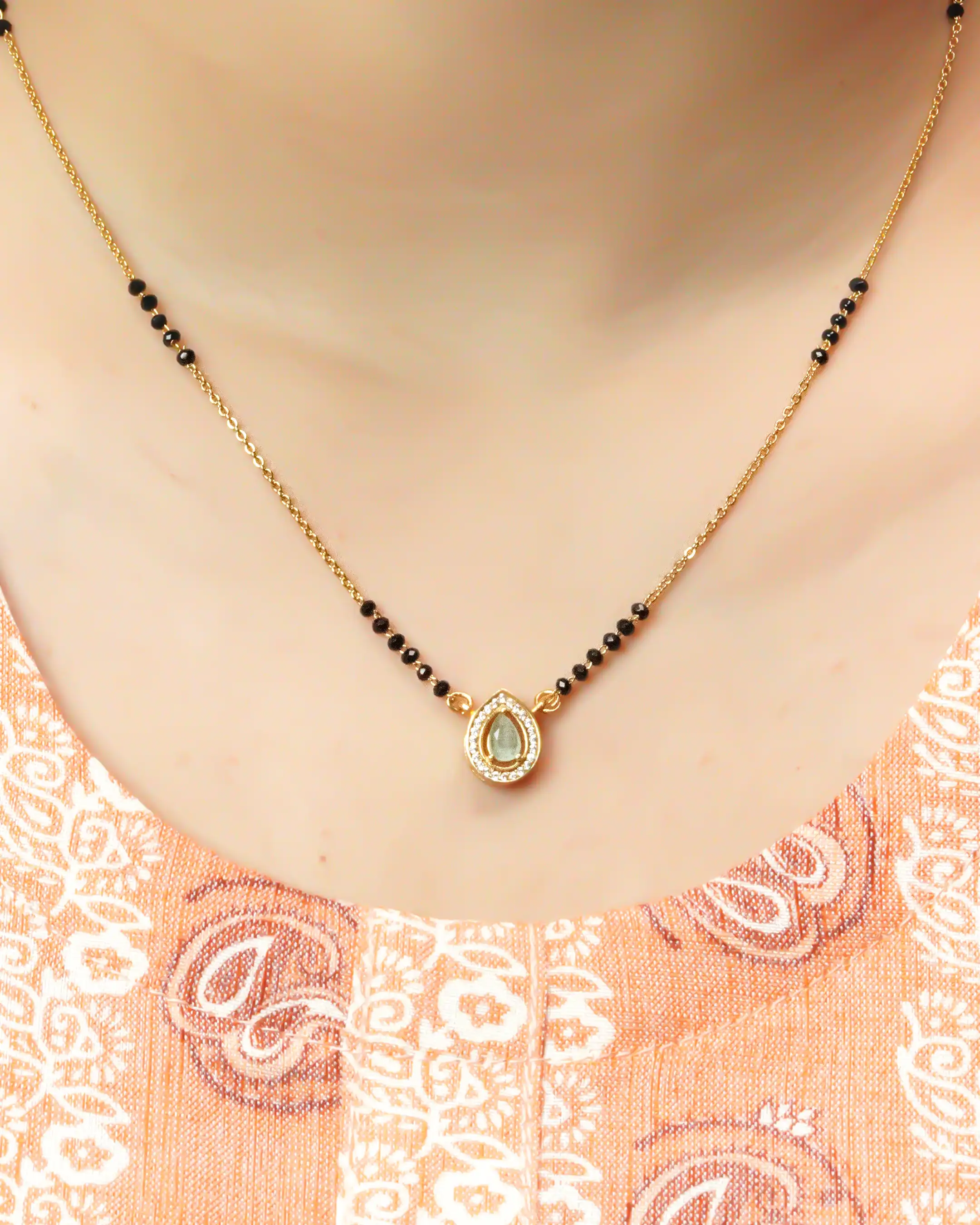 Teardrop Mangalsutra Pendant - Image 3