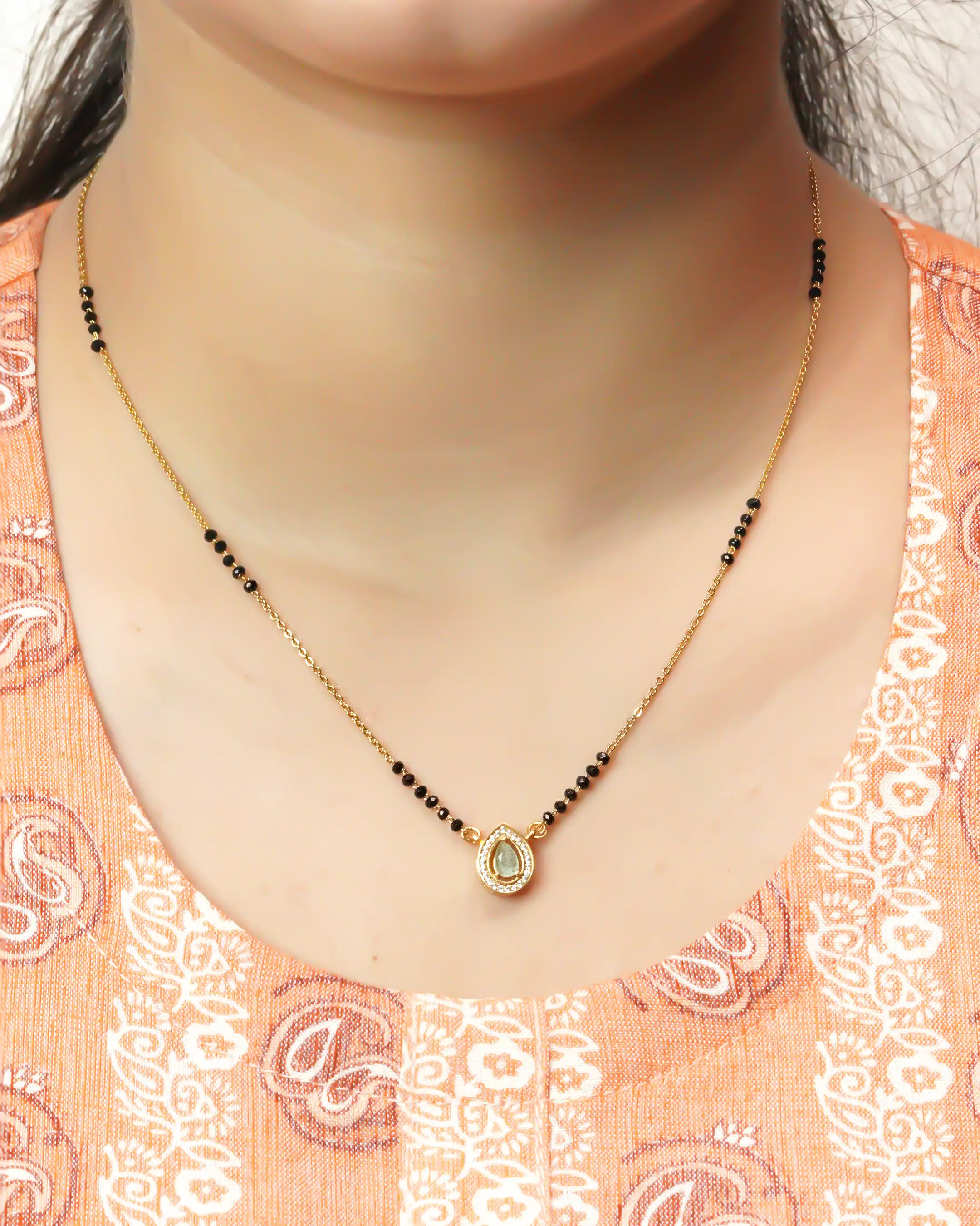 Teardrop Mangalsutra Pendant - Image 4