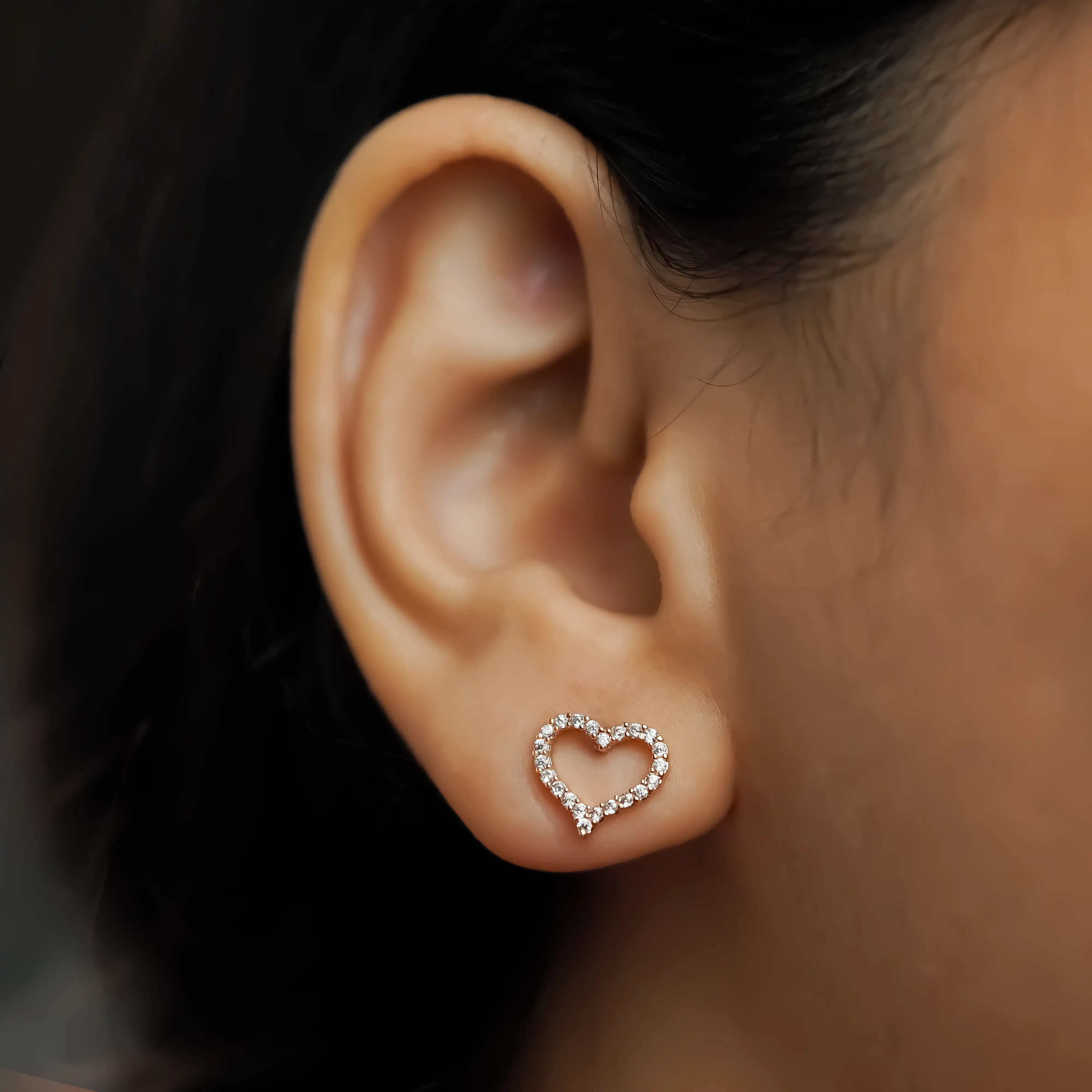 Studded Heart Earrings - Image 6